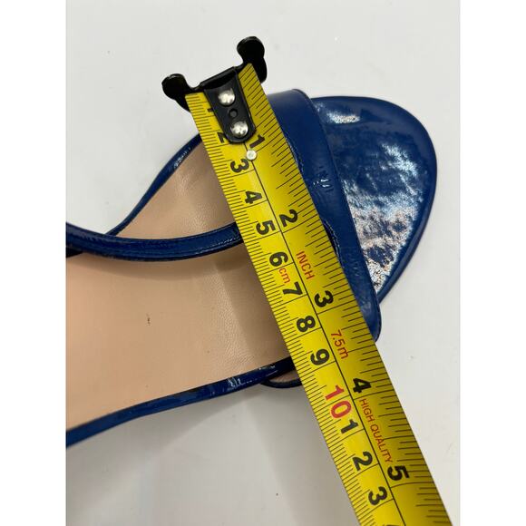 Stuart Weitzman High Heeled Sandals Womens Size 7.5 Blue Open Toe Strappy - Picture 7 of 9